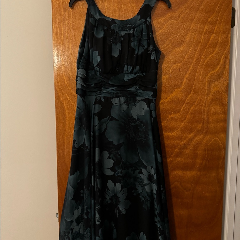 Elegant Black Floral Dress